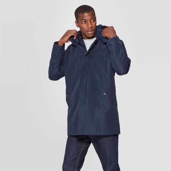 NWT Goodfellow & Co Navy Blue Raincoat Jacket - Picture 1 of 8